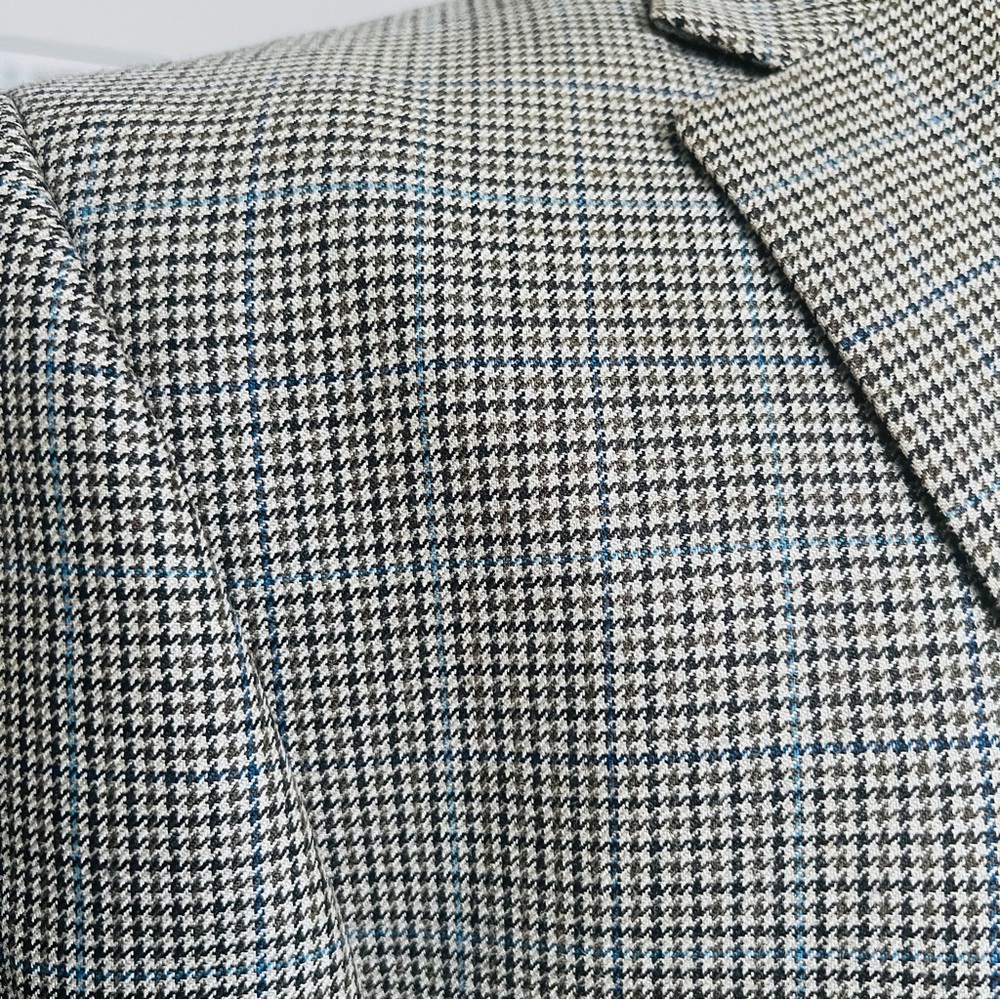VTG Lauren Ralph Lauren Check Blazer/Jacket Gray SZ 42R Grandpa Preppy Retro - Picture 4 of 14